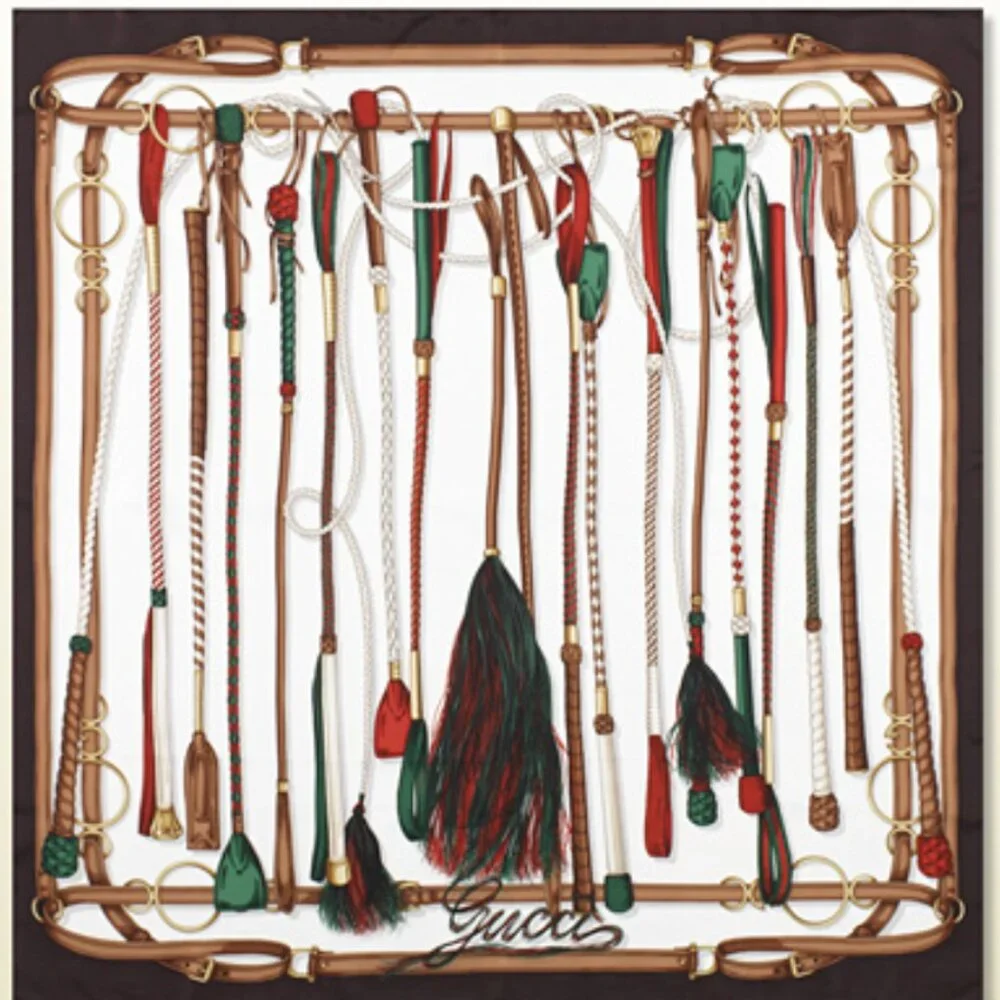 Gucci Equestrian Silk Scarf with Gucci Gift Box